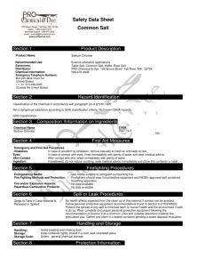 Sodium Chloride Inhalation Solution MSDS