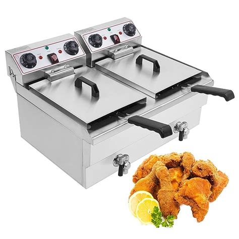 Buy Oarlike Electric Deep Fryer with Removable Baskets Countertop ...