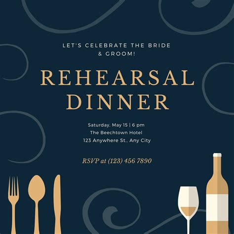 Design Custom Rehearsal Dinner Invitations - Canva