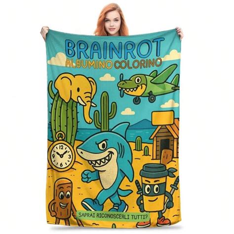 Italian Brainrot Meme Accessories Blanket Er Soft Cozy Throw Blankets ...