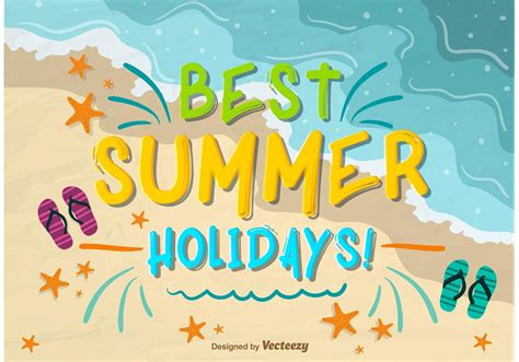 Summer Holiday poster stock vector. Illustration of ball - 32627743