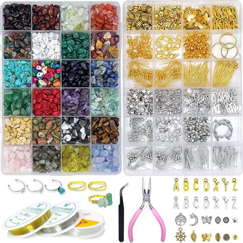 ygorios Adult Jewellery Making Kit - 1760 Crystal Beads and Accessories ...