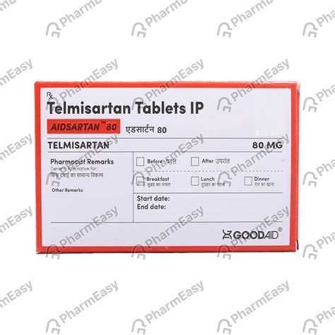 Aidsartan 80 MG Tablet (10): Uses, Side Effects, Price & Dosage | PharmEasy