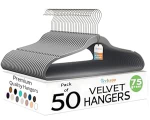 Velvet Hanger (Set of 50) - Ultra -Thin No Slip Velvet Suit Hangers ...
