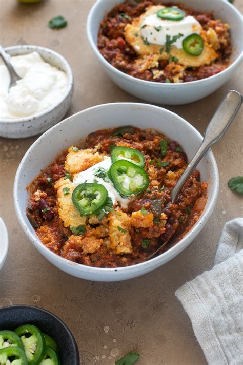 Chili Cornbread Casserole - Flavor the Moments