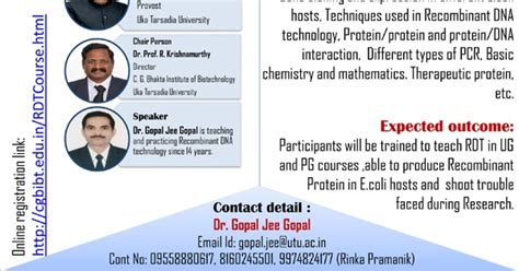 Online Certificate course in Recombinant DNA Technology from 6th June 2020