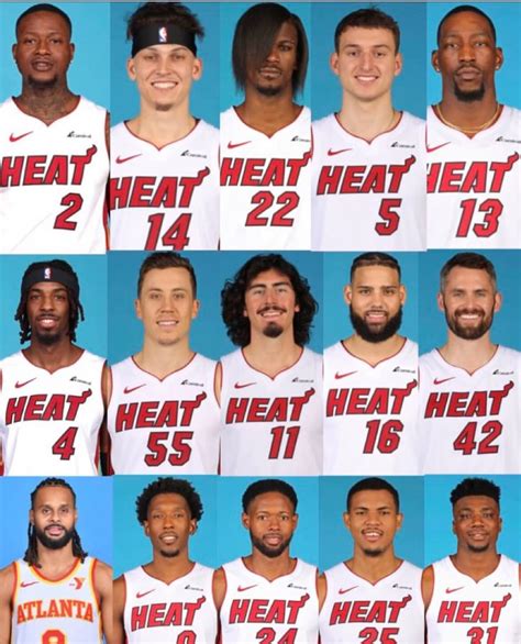 Sfondo Roster Miami Heat 2024 Miami Heat Nation Basketball NBA Svg