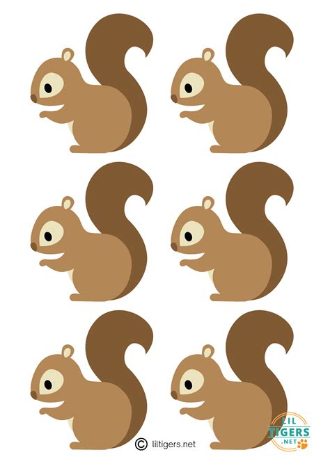 Squirrel Template Printable