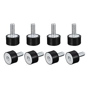 uxcell Rubber Mounts 8pcs M5 Male/Female Vibration Isolator Shock ...