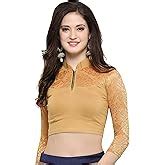 Buy Janasya Women's Cotton Lycra Stretchable Readymade Blouse (BL030 ...