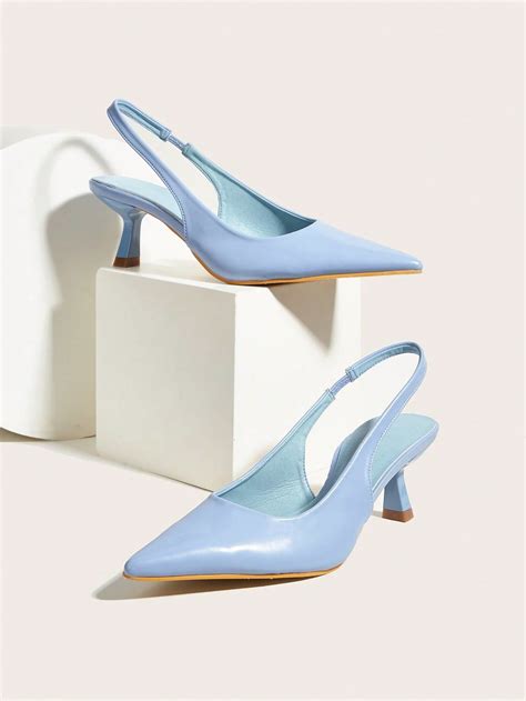 Fashionable Slingback Pumps For Women, Minimalist Blue Sculptural ...