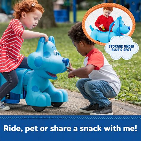 Kid Trax 6V Rideamals Blue's Clues Snack Time Interactive Ride-On Toy ...