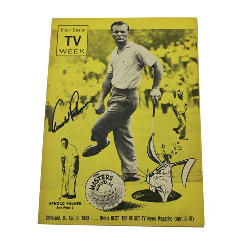 Lot Detail - Arnold Palmer Signed 1965 The Masters TV Guide - Cleveland ...