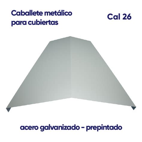 Caballete metálico para cubiertas planas - Calibre 26 - Blanco | Ingetecho