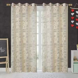 THE FRESH LIVERY 152 cm (5 ft) Window Net Semi Transparent Curtain ...
