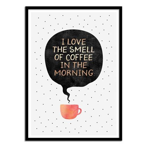 Art-Poster - The smell of coffee - Elisabeth Fredriksson - con marco negro 30 x 40 cm | Leroy Merlin - what is the smell of coffee