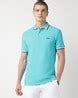 Buy BOSS Contrast Logo Details Cotton Polo T-Shirt | Blue Color Men ...