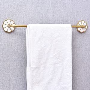 Indian-Shelf Golden Bars Towel Rack Rod - Mother of Pearl Bathroom ...