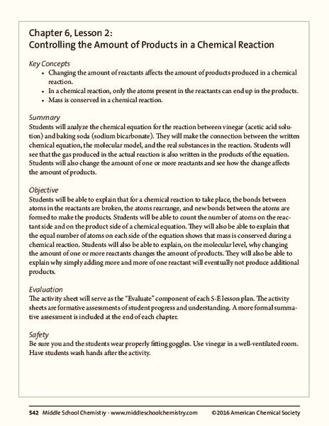 Image result for Chemical Reaction Lesson Plan