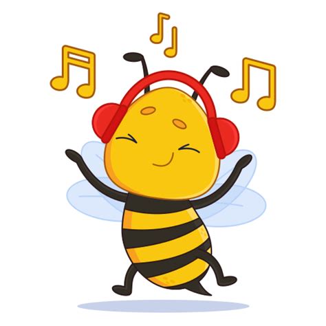 Bee Stickers - Free music Stickers