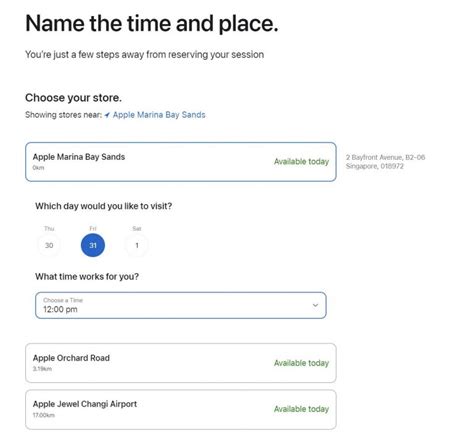 Apple Store Booking 的图像结果