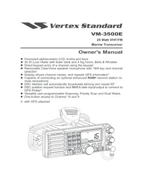 Fillable Online 25 Watt VHF/FM Fax Email Print - pdfFiller
