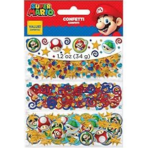 Super Mario Brothers Birthday Party Confetti Mix Value Pack Decorations ...
