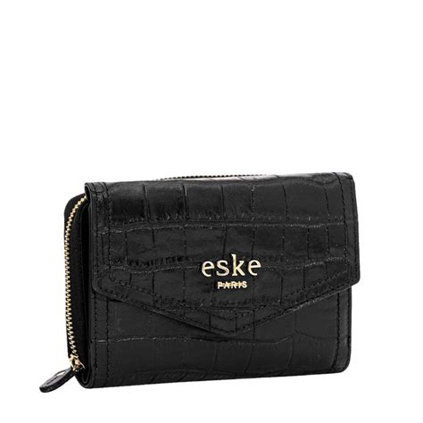 Buy Eske Ellet Leather womens wallets,Black Online