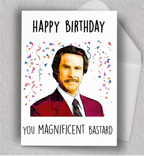 Buy Magnificent Bastard Ron Birthday Card | Funny Birthday Card Brother ...