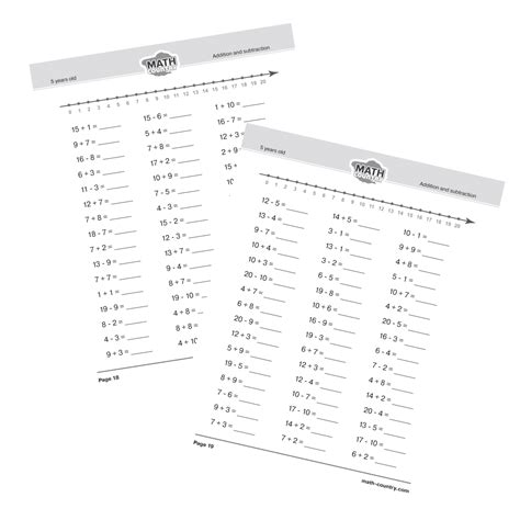 Addition and Subtraction. Kindergarten Worksheets (age 5+) - Worksheets Library
