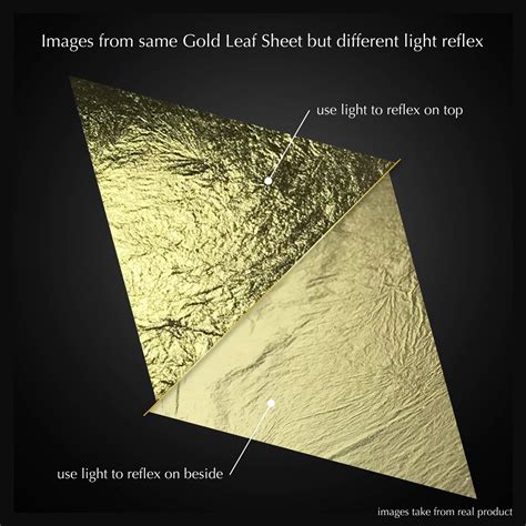 Buy 24K Edible Gold Leaf Sheets x 10 sheet | Large 3.15 inches ...