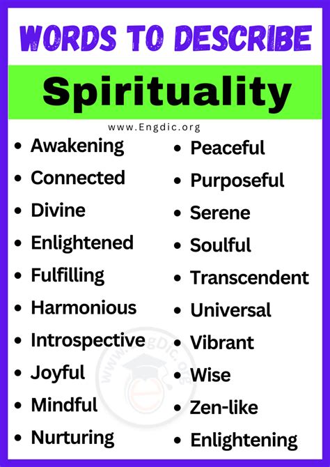 20+ Best Words to Describe Spirituality, Adjectives for Spirituality ...