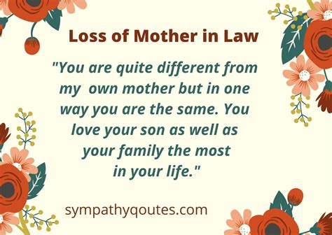 Sympathy Message For Loss Of Mother In Law at James Saavedra blog