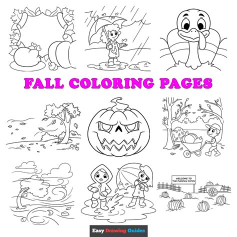 AUTUMN COLORING PAGES FOR KIDS - Educational Images | Picstank