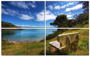 Nature 4 Panel Wall Art Painting With UV Coating 36x24 inches on 4mm ...