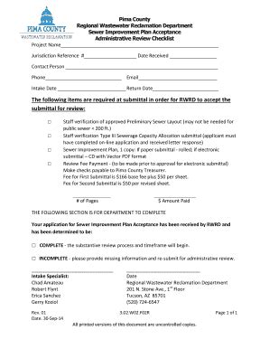 Fillable Online Sewer Improvement Plan Acceptance Fax Email Print ...
