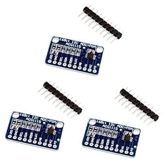HiLetgo 3pcs ADS1115 16 Bit 16 Byte 4 Channel I2C IIC Analog-to-Digital ...