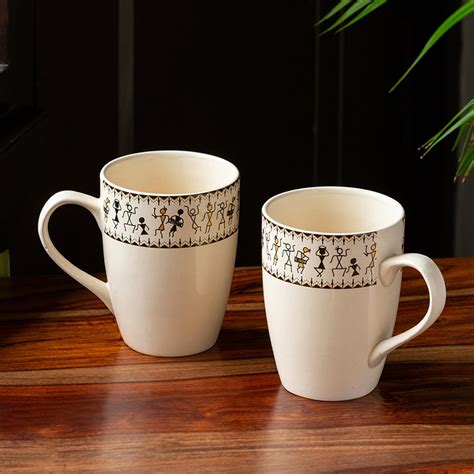 GOLDEN QUEEN'S Elegant Floral Mugs: Set of 2 for Coffee, Tea, Milk ...