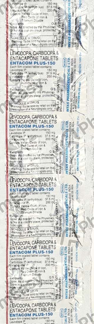 Entacom Plus 150mg Strip Of 10 Tablets: Uses, Side Effects, Price ...