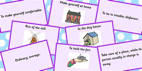 Building Idiom Matching Cards