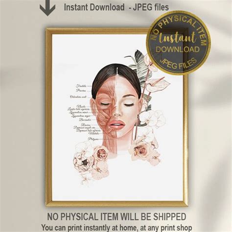 Facial Muscles Print Esthetician Decor Esthetician Gift - Etsy India