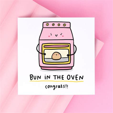 'Bun In The Oven' Pregnancy Card By Arrow Gift Co