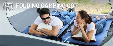 TIMBER RIDGE 20-Second Quick Set-Up Folding Camping Cot - Lightweight ...