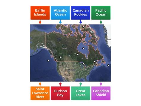 Canadian Physical Features 1 - Labelled diagram