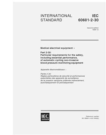 IEC 60601-2-30 Ed. 2.0 en:1999, Medical electrical equipment - Part 2 ...