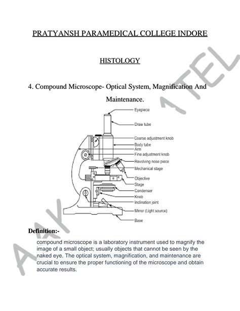 Image result for Compoud Microscope Study Guide