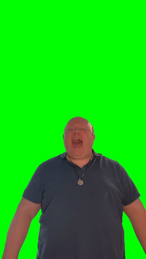 Fat Bald Guy Screaming meme (Green Screen) | CreatorSet
