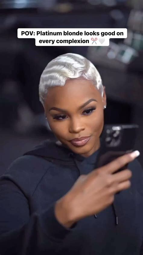 80 Cute Short Haircuts & Hairstyles For Black Women | Short platinum ...