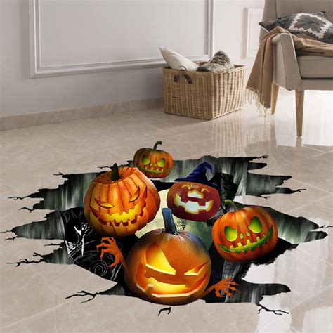 Amazon.com: NICEMOVIC Halloween Floor Stickers, 3D Halloween Floor ...
