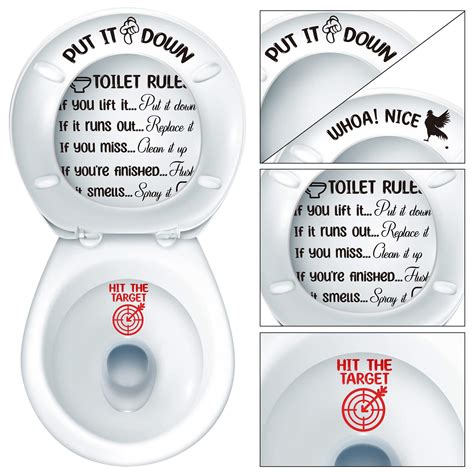 20 Pieces Whoa Nice Rooster Toilet Stickers Put It Down | Desertcart INDIA